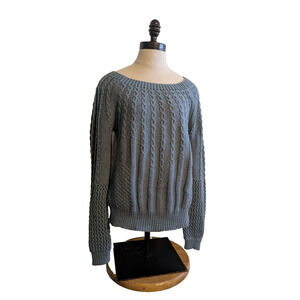 Guinevere‎ anthropologie Purl-Wise Pullover Sweater blue size L
